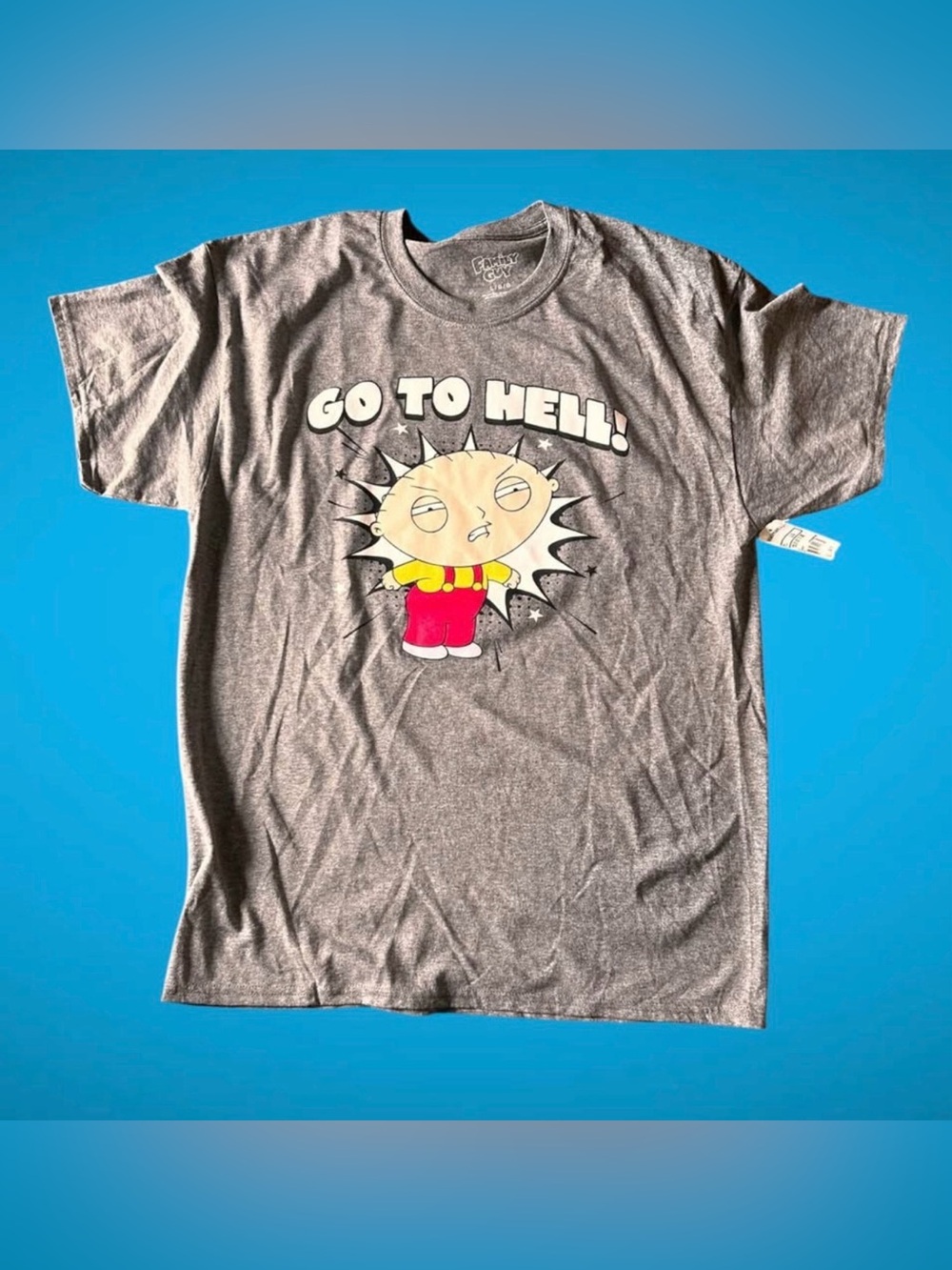 Family Guy Stewie Shirt Unisex T-shirt Tee Black Medium T-Shirt Tee